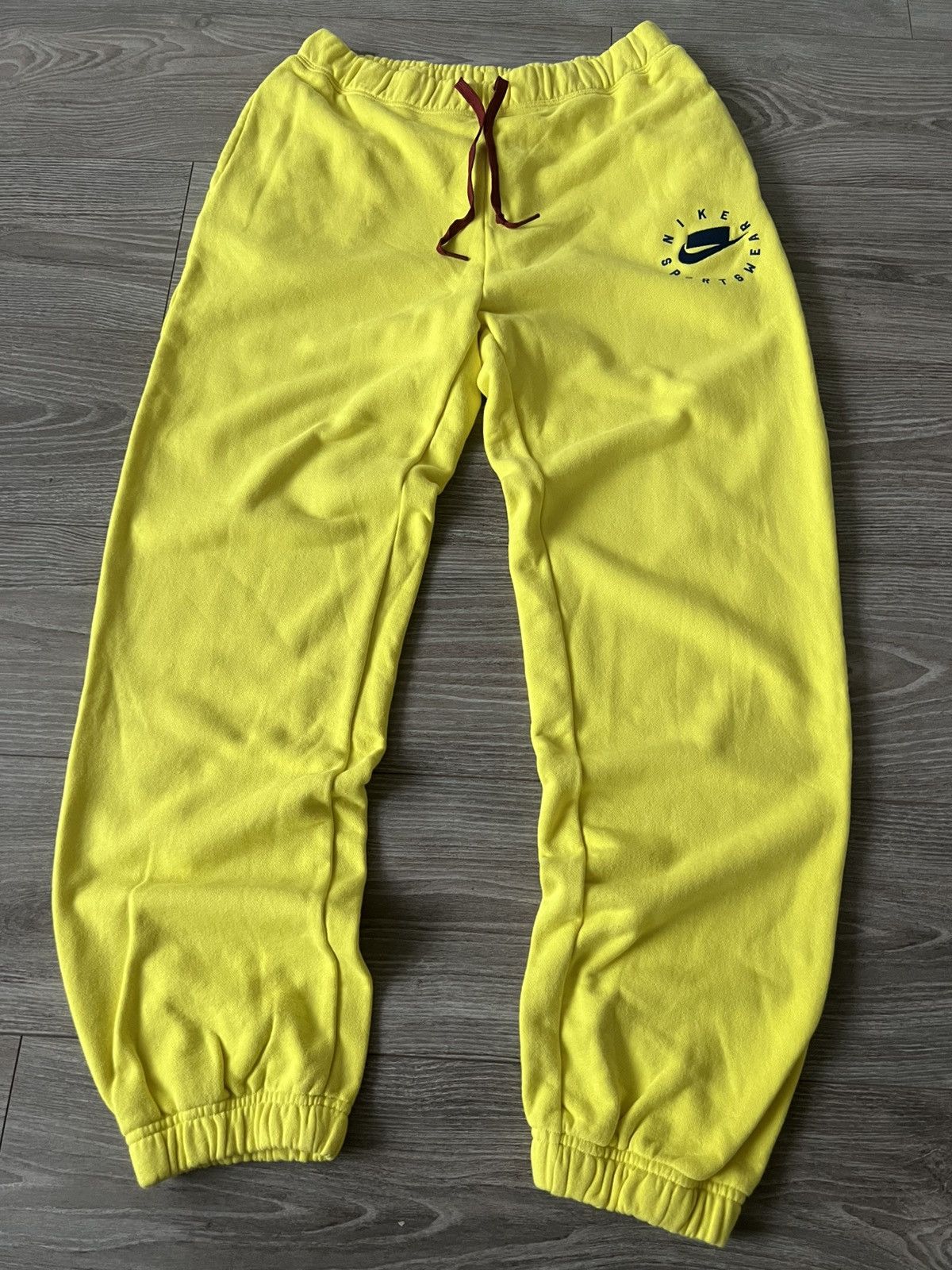 Nike ‼️Nike Sportswear NSW 253 Yellow Cotton Joggers‼️ Size US 32 / EU 48 - 3 Thumbnail