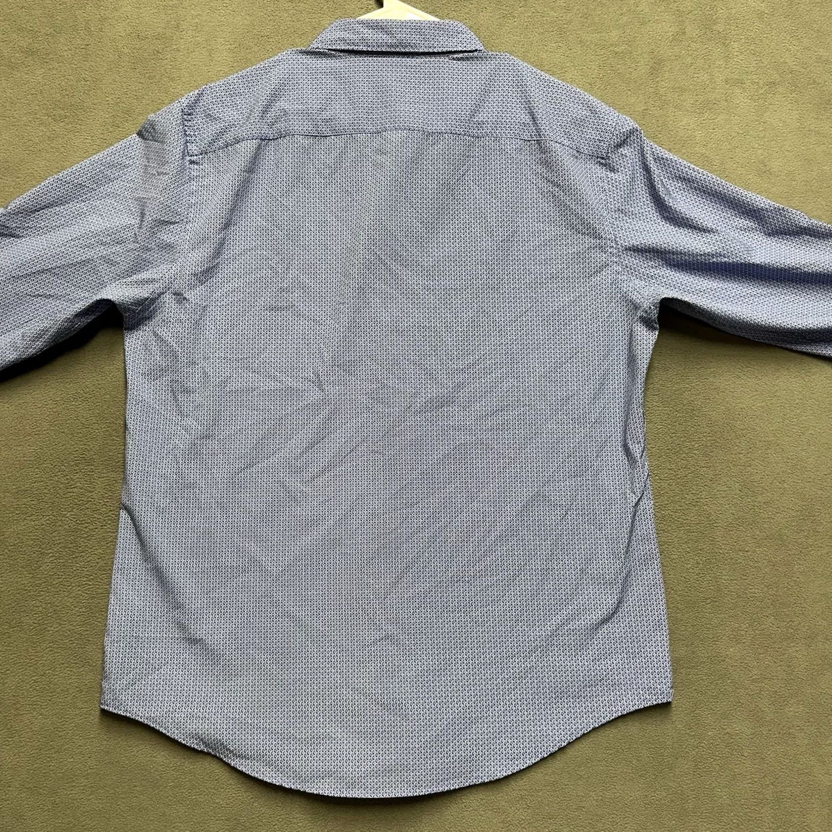 Vintage Mix&NY Blue Geometric AOP Button Up Shirt Mens Large Slim Fit Casual Size US L / EU 52-54 / 3 - 2 Thumbnail