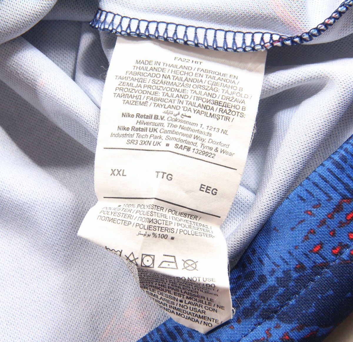 Nike Nike x England Soccer Football Jersey Shirt Blue 2XL XXL Size US XXL / EU 58 / 5 - 5 Thumbnail