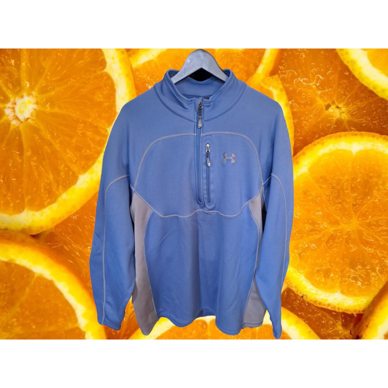 Under Armour Under Armour 1/4 Zip Blue and Gray Jacket With Top Pocket Si Size US XL / EU 56 / 4 - 2 Thumbnail