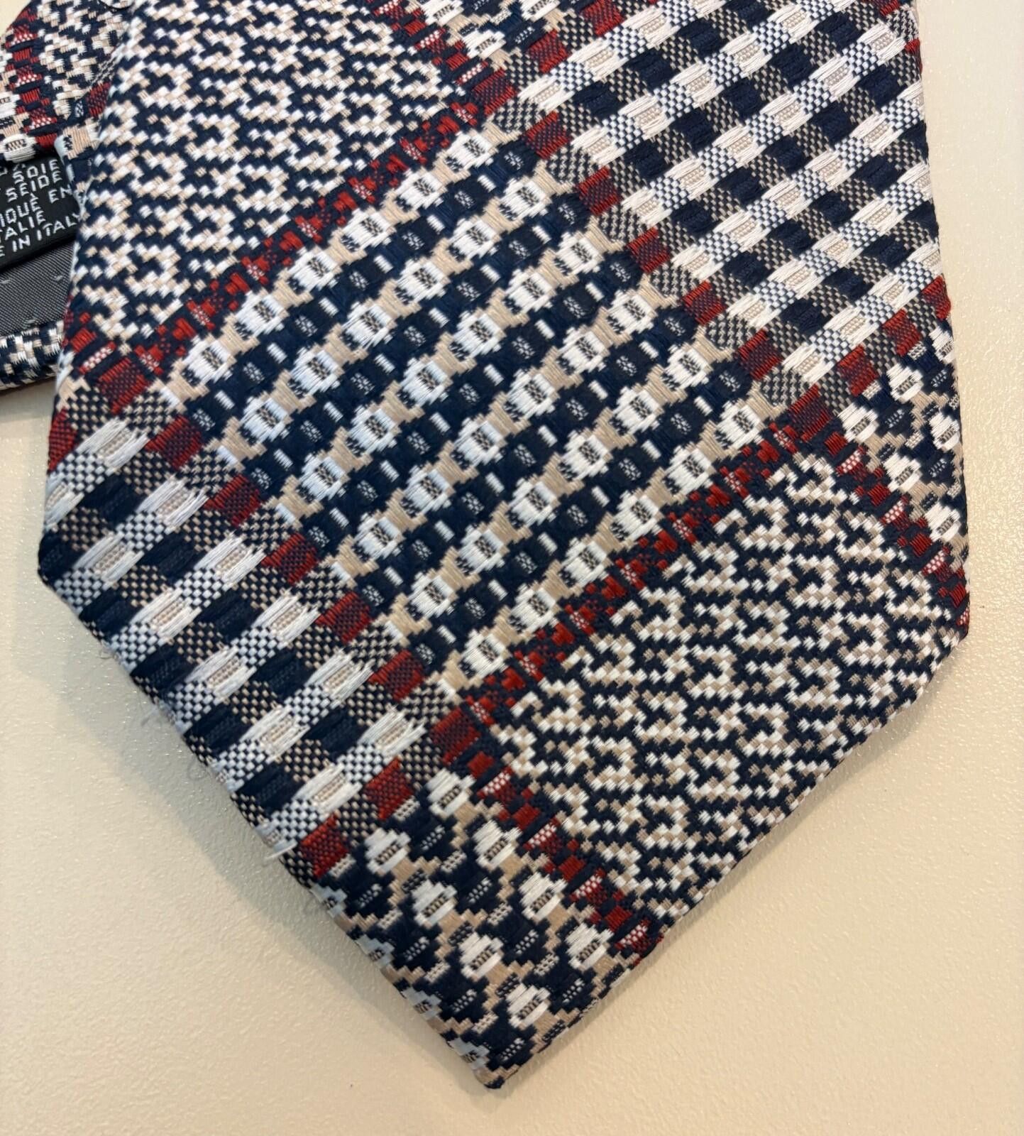 Gianfranco Ferre Gianfranco Ferre Silk Tie Italy Patchwork Plaid Checked Size ONE SIZE - 3 Thumbnail