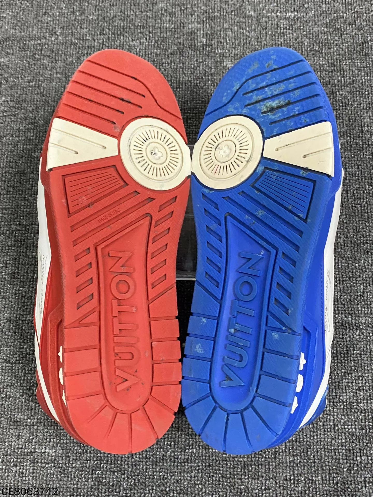 Louis Vuitton LV Red & Blue Trainer 98 New 39.5 Size US 6.5 / EU 39-40 - 6 Thumbnail