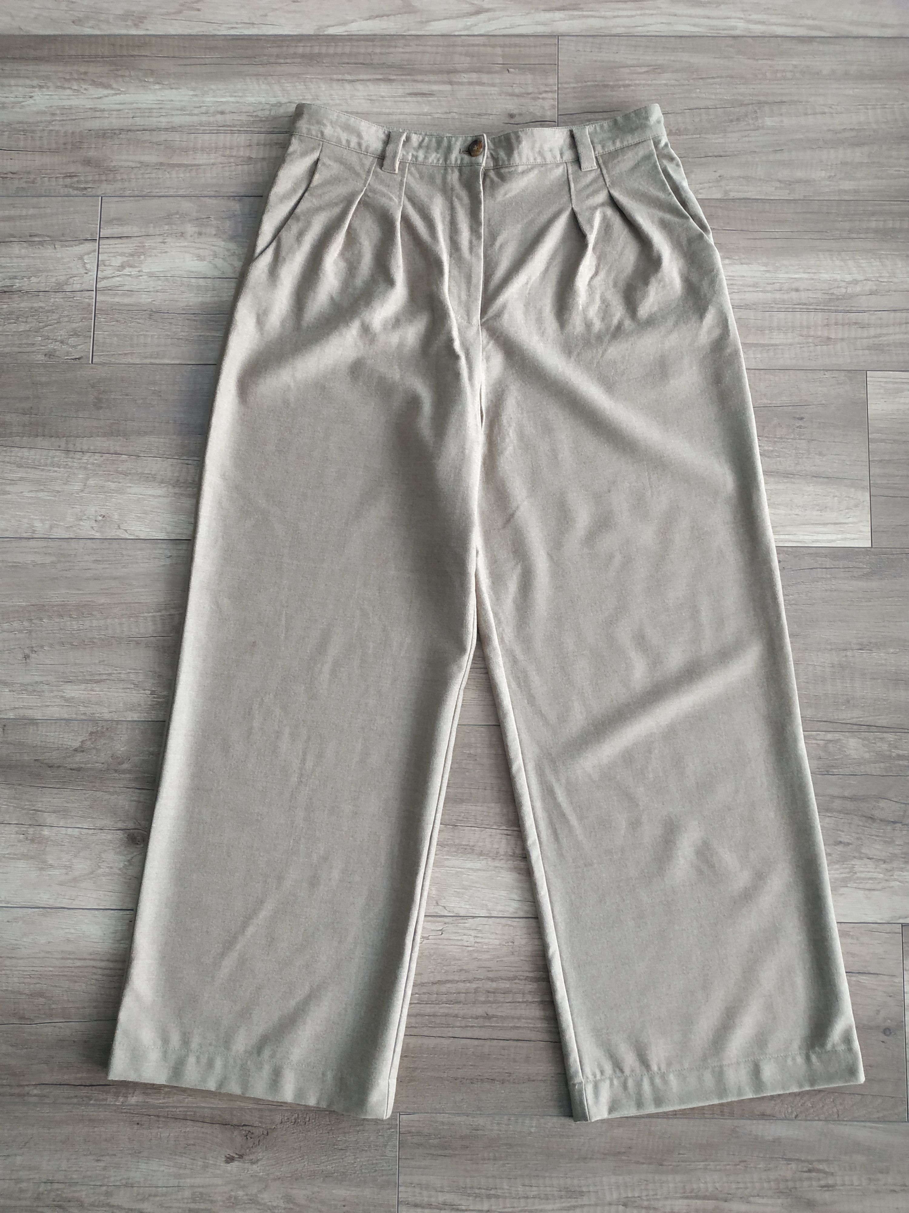 A.P.C. × Designer A.P.C. Paris Women's Wool Beige Chino Pants, s. 42 (XL) Size 30" / US 8 / IT 44 - 2 Thumbnail