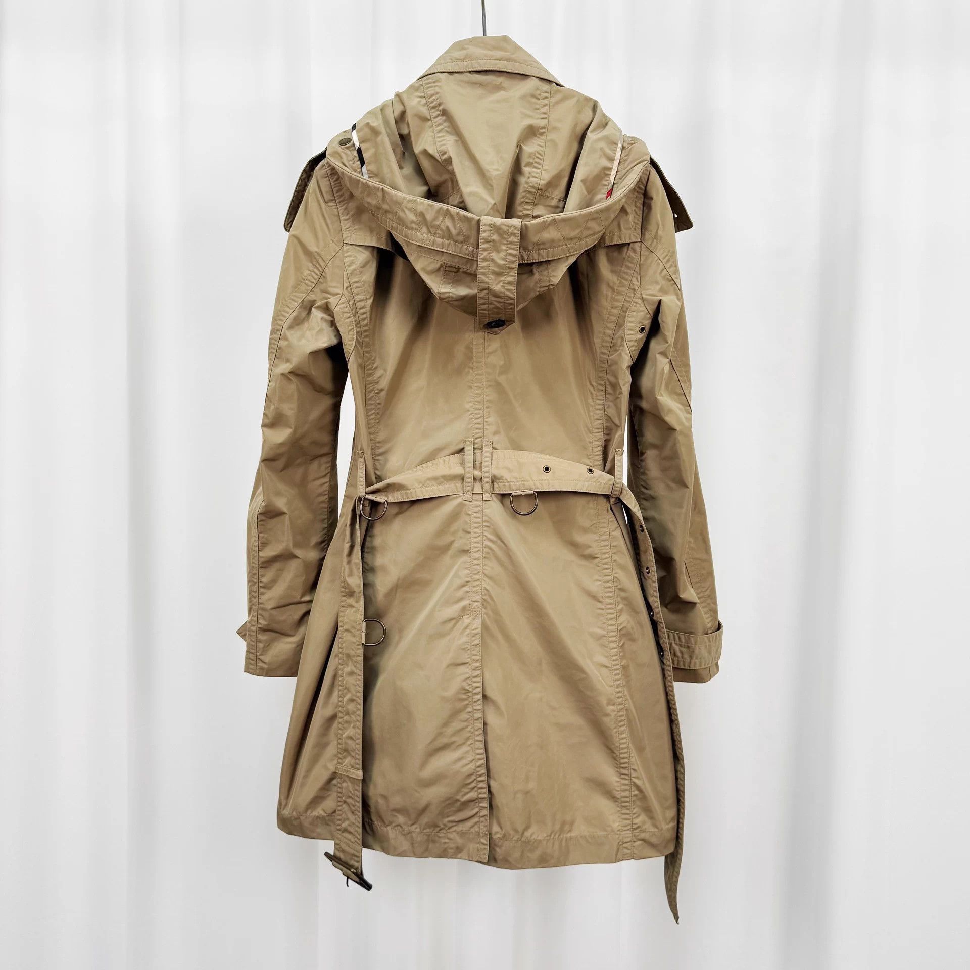 Burberry Burberry Khaki DB Nylon Trench Coat UK6 Mint Size XS / US 0-2 / IT 36-38 - 2 Thumbnail