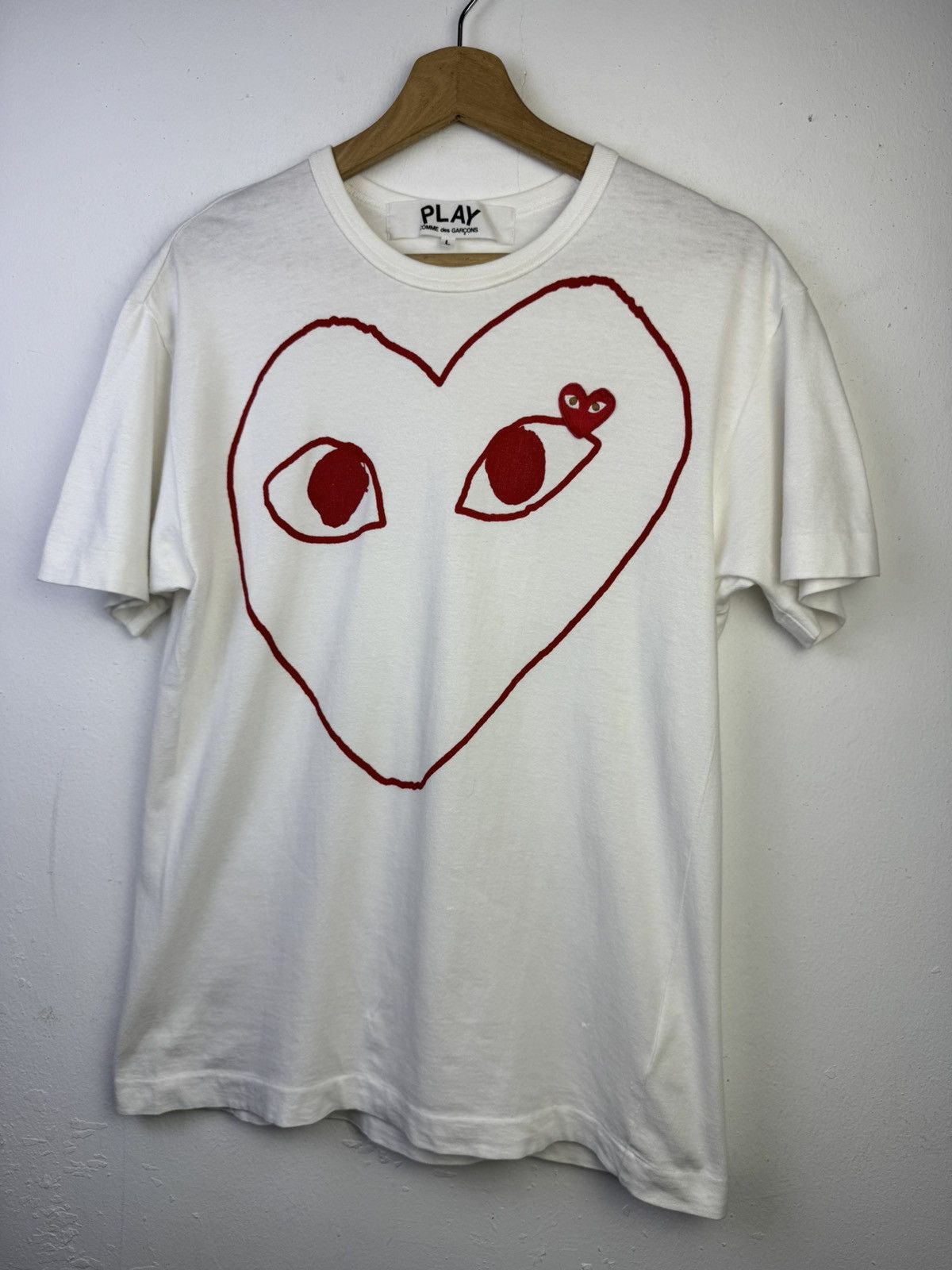 Comme des Garcons PLAY Comme des Garçons Play T-shirt with the signature red heart Size US L / EU 52-54 / 3 - 3 Thumbnail