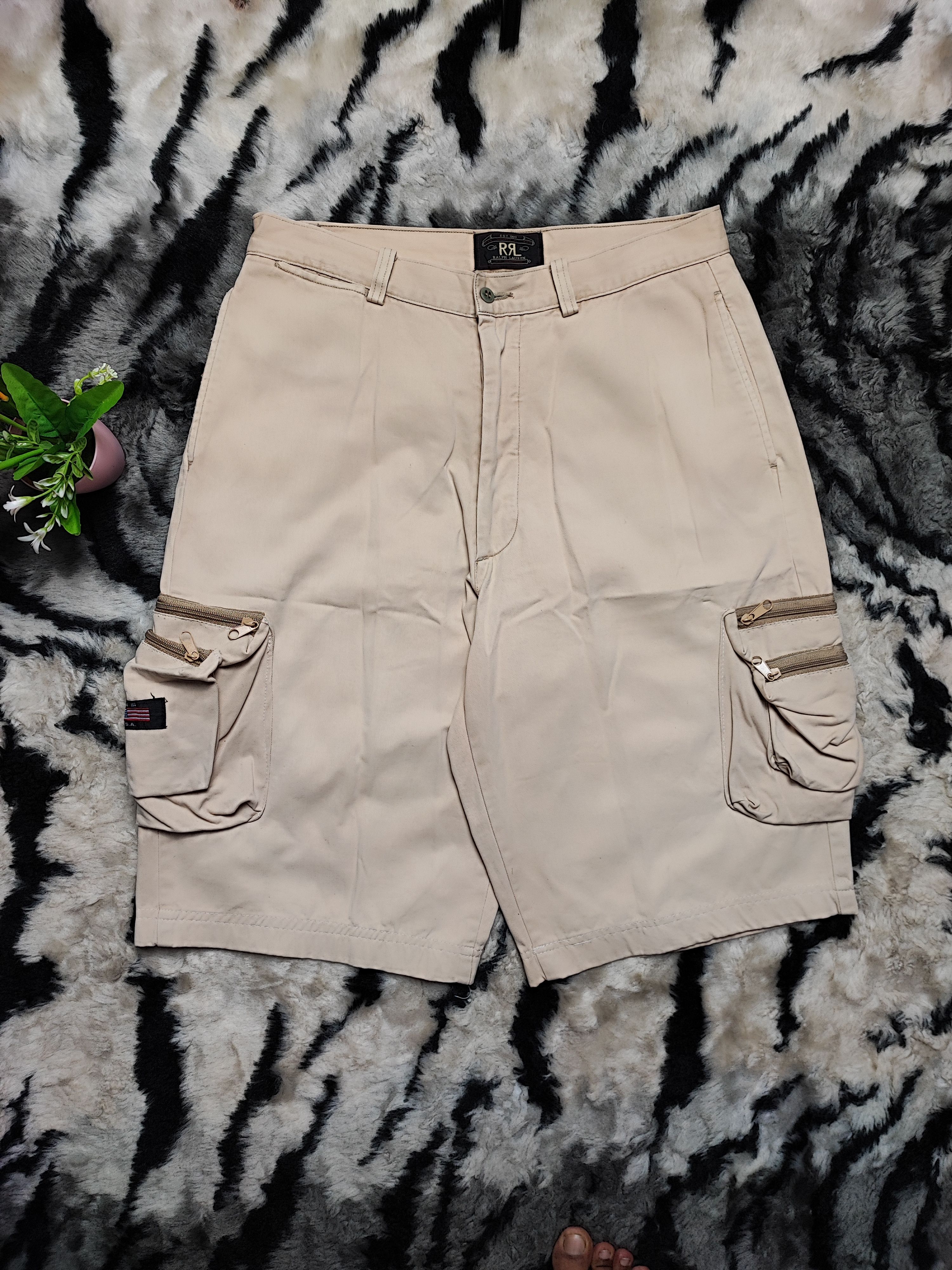 Polo Ralph Lauren Vintage 90 Double RL Ralph Lauren Cargo Shorts Size US 30 / EU 46 - 2 Thumbnail