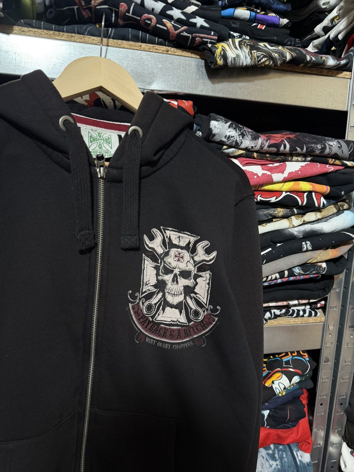 West Coast Choppers Vintage West Coast Choppers Payback Is A Bitch Hoodie Y2K Size US XL / EU 56 / 4 - 3 Thumbnail