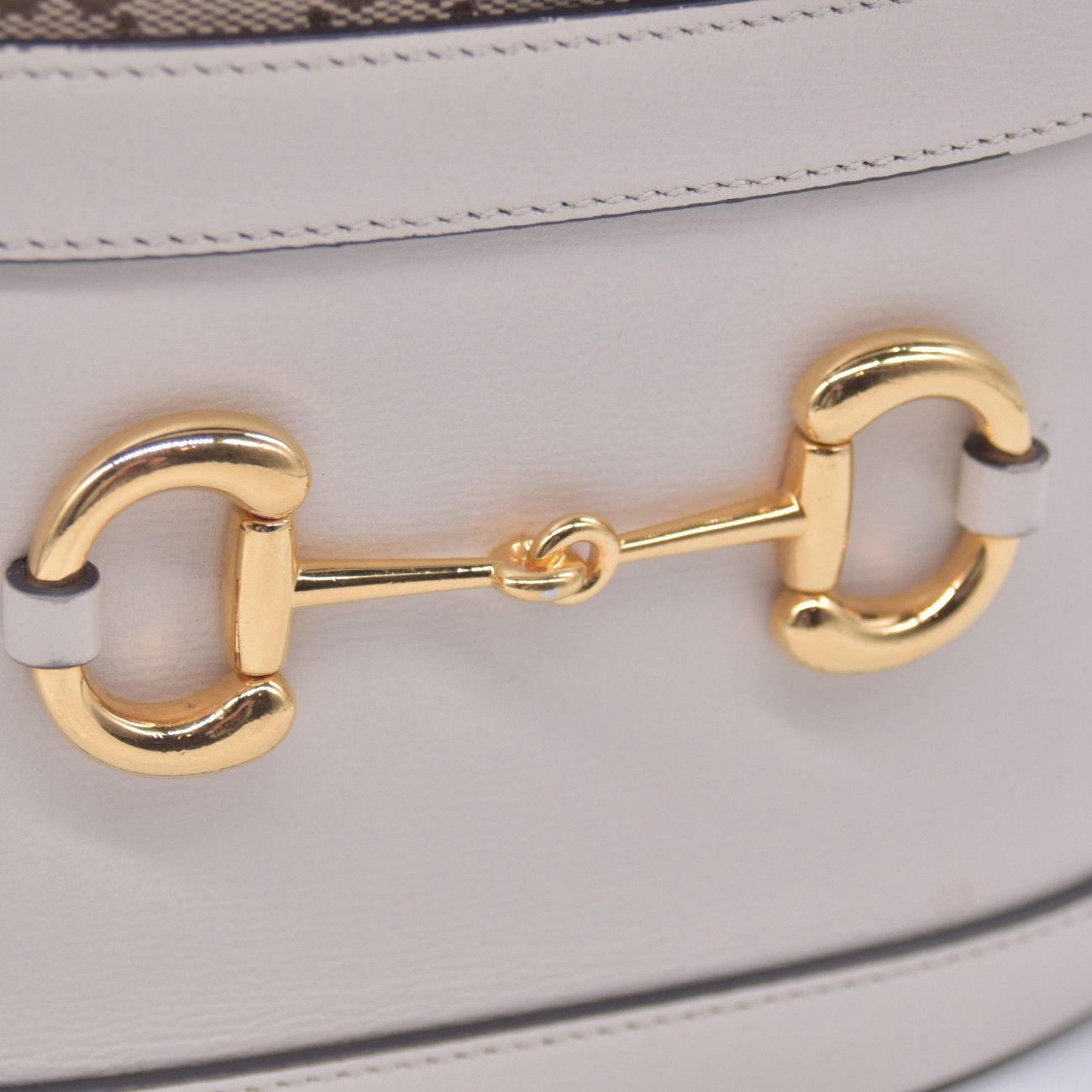 Gucci Gucci Monogram Textured Calfskin Horsebit 1955 Drawstring Size ONE SIZE - 5 Thumbnail