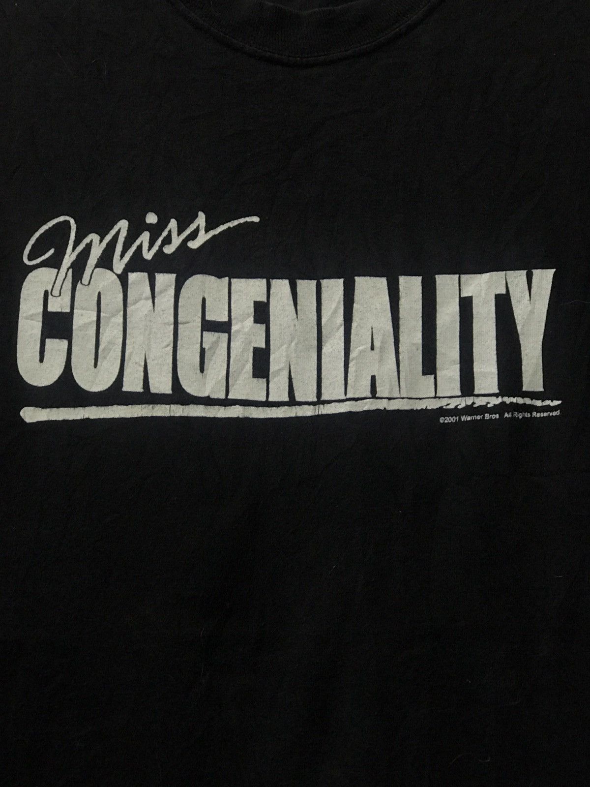 Vintage Vintage Miss congeniality Promo XL Black Cotton T-Shirt 2001 Size US XL / EU 56 / 4 - 1 Thumbnail