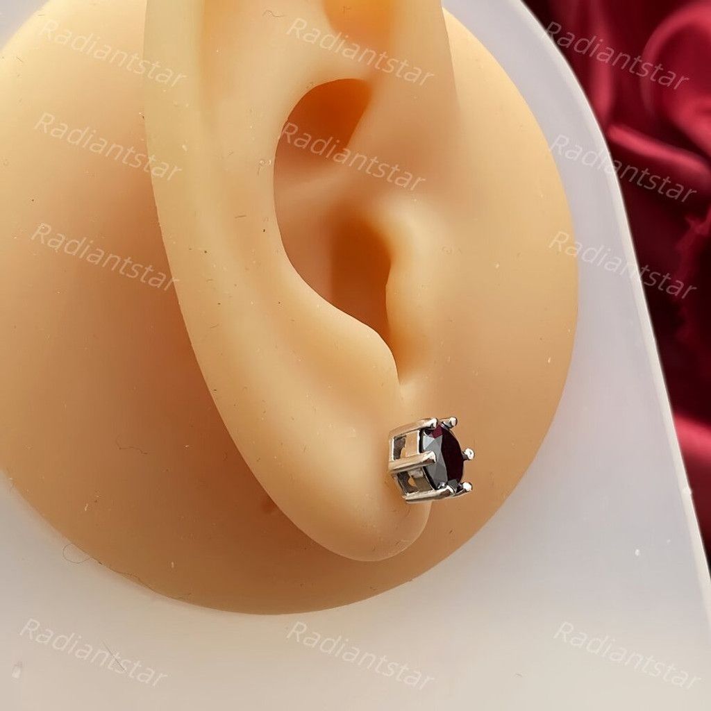 Other NEW 2ct. Black Moissanite 6 Prone Solitaire Stud Earrings Size ONE SIZE - 6 Thumbnail