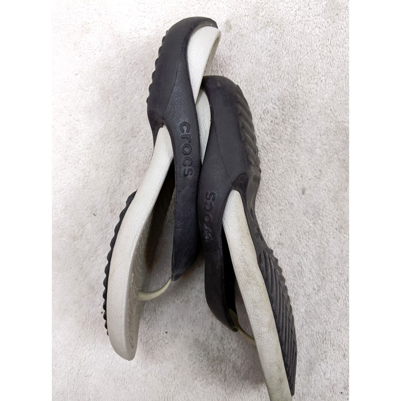 Crocs Crocs Athens Womens 7 Black Sandals Thong Comfort Beach Travel Outdoors Shoes Size US 7 / IT 37 - 7 Thumbnail