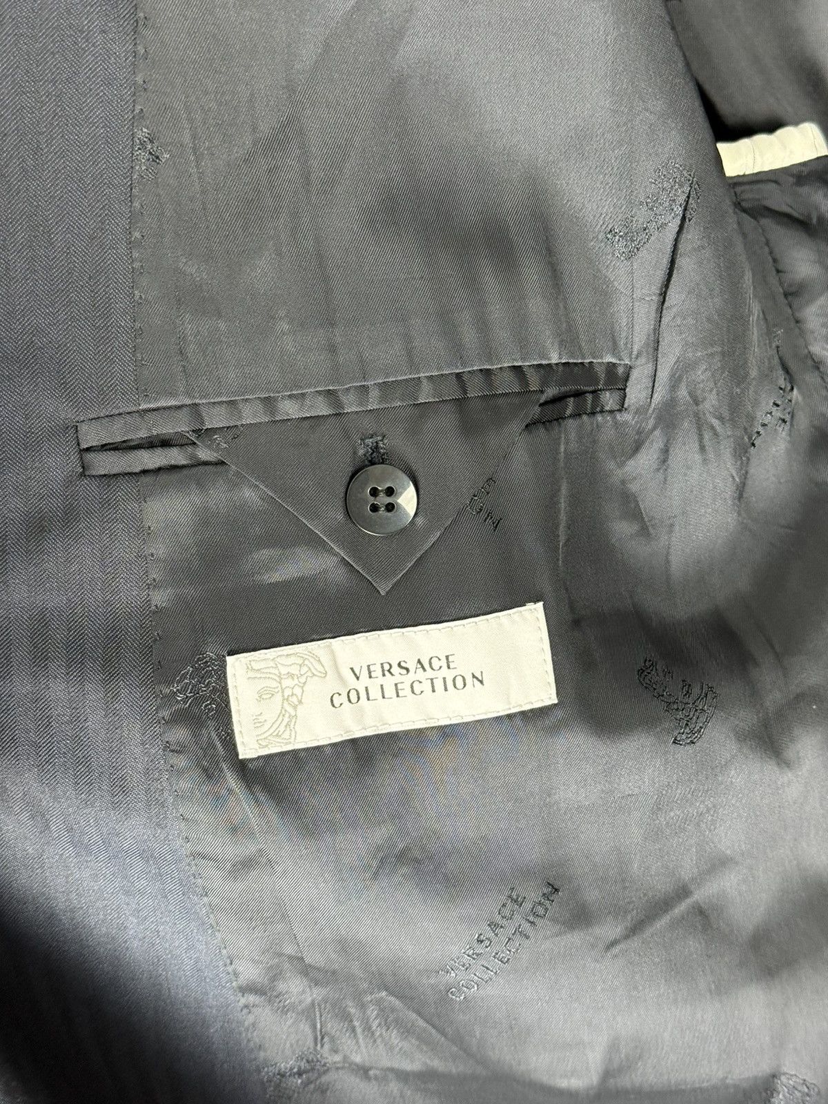 Versace Versace Collection Classic Pinstripe Wool-Silk Suit / EU 58 Size 46R - 9 Thumbnail