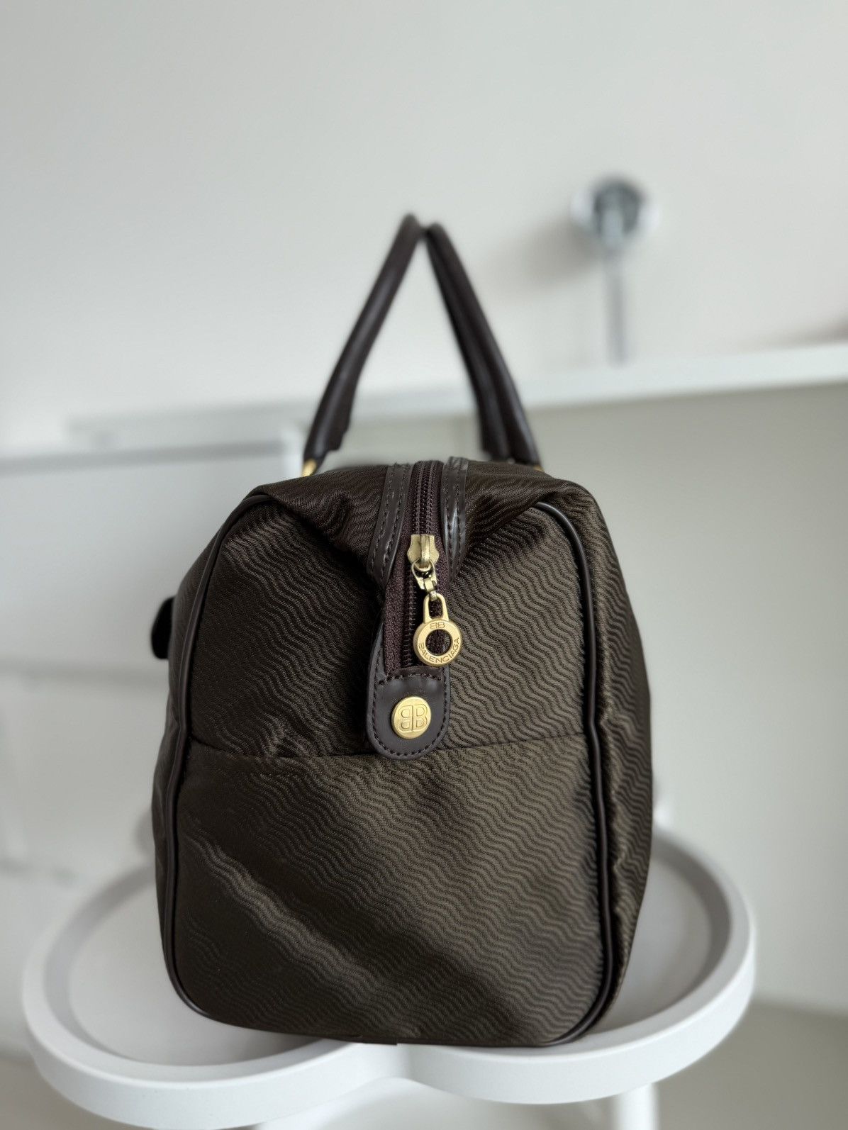 Balenciaga Vintage Balenciaga BB Logo Gold Boston Bag Size ONE SIZE - 5 Thumbnail