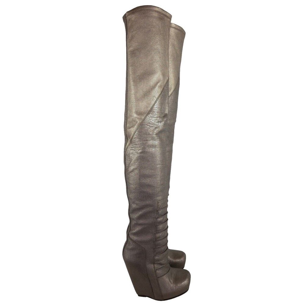 Rick Owens Rick Owens Ruhlmann Boots US 6 EU 36 Womens Silver $2330 Size US 6 / IT 36 - 1 Thumbnail