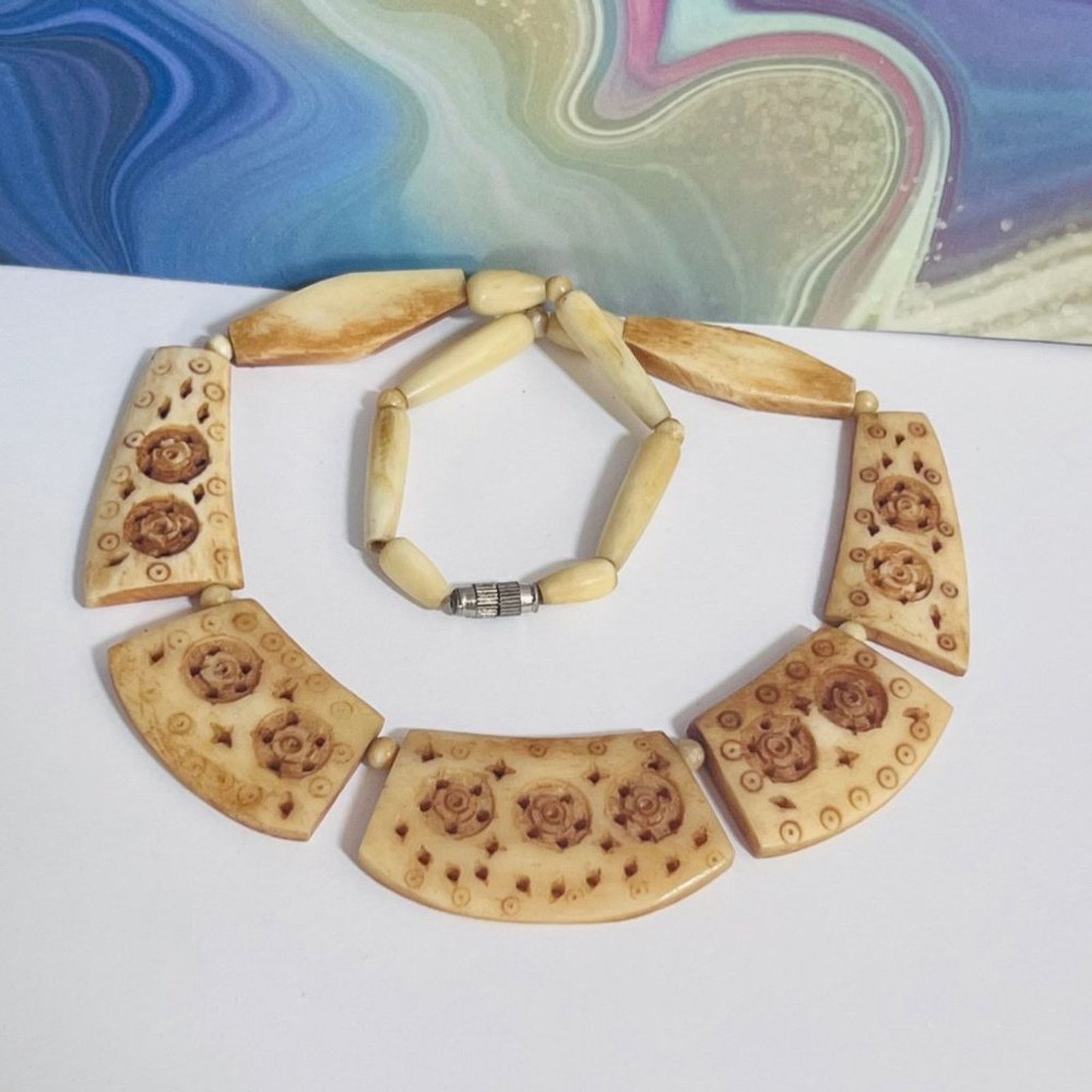 & Other Stories Vintage - Carved Necklace Size ONE SIZE - 6 Thumbnail