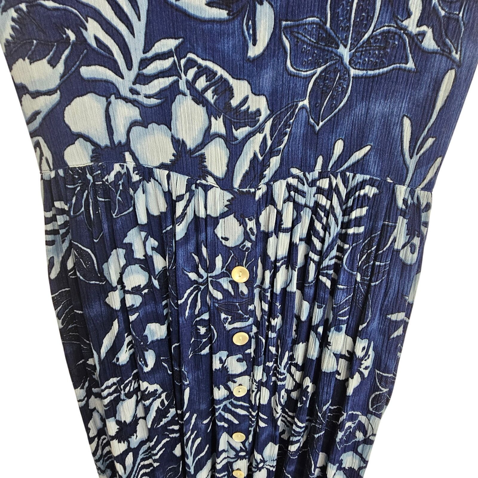 BIJAN Vintage Bila Womens Floral Maxi Dress M Resortwear Tropical Size M / US 6-8 / IT 42-44 - 3 Thumbnail