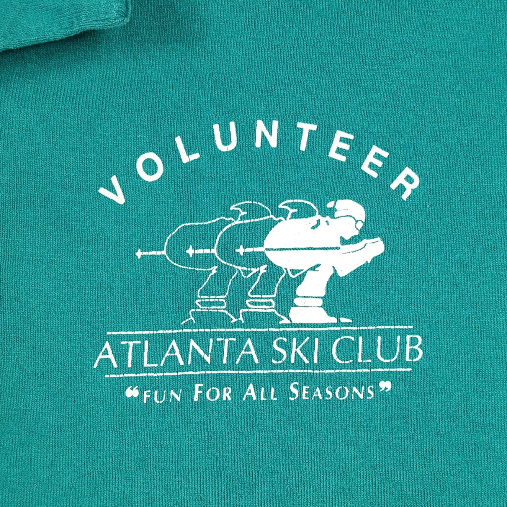 Jerzees VINTAGE JERZEES 90s Atlanta Ski Club Men's Large Green Collar Polo Shirt Skiing Short Sleeve USA Size US L / EU 52-54 / 3 - 3 Thumbnail