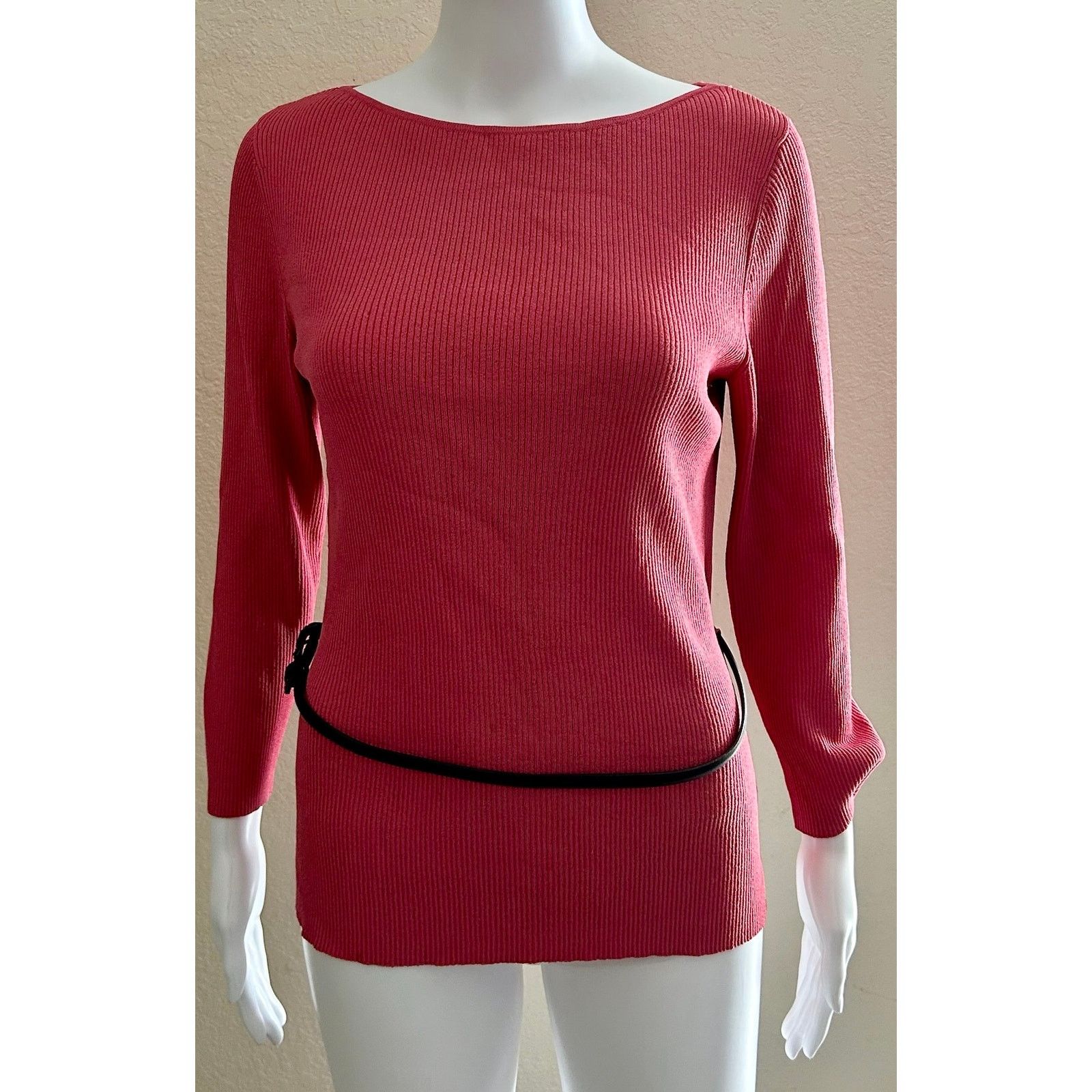 Jones New York Jones New York | Women's Long Sleeve Top w/ Belt | Small Size S / US 4 / IT 40 - 1 Thumbnail
