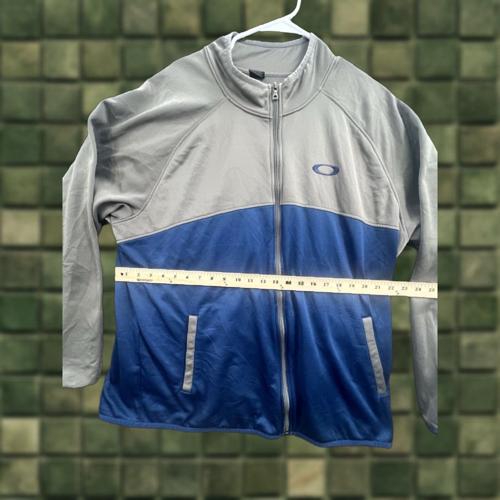 Oakley Oakley Men's Full Zip Jacket Gray Blue Color Block Fleece Outdoor Athletic S 2XL Size US XXL / EU 58 / 5 - 1 Thumbnail