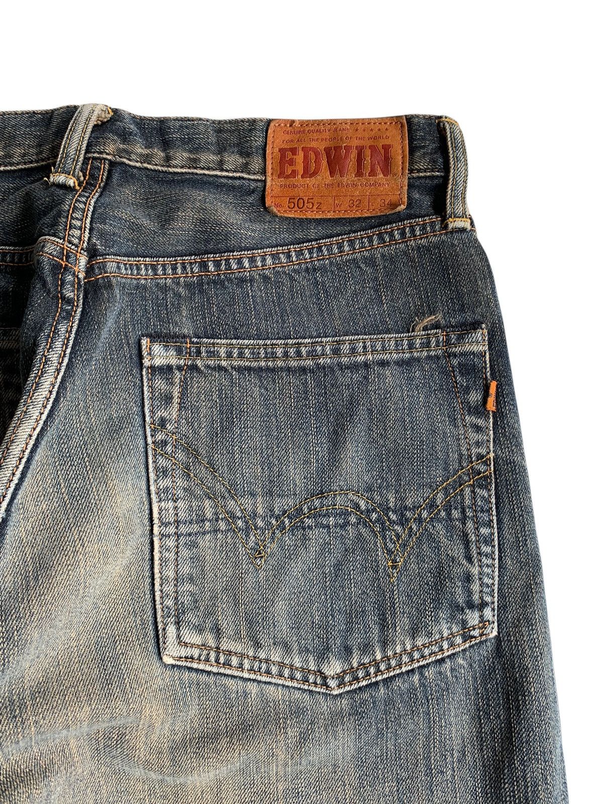 Edwin × If Six Was Nine × Kapital VINTAGE EDWIN 505Z SELVEDGE FADED MUDWASH DISTRESSED DENIM🎌 Size US 31 - 10 Thumbnail