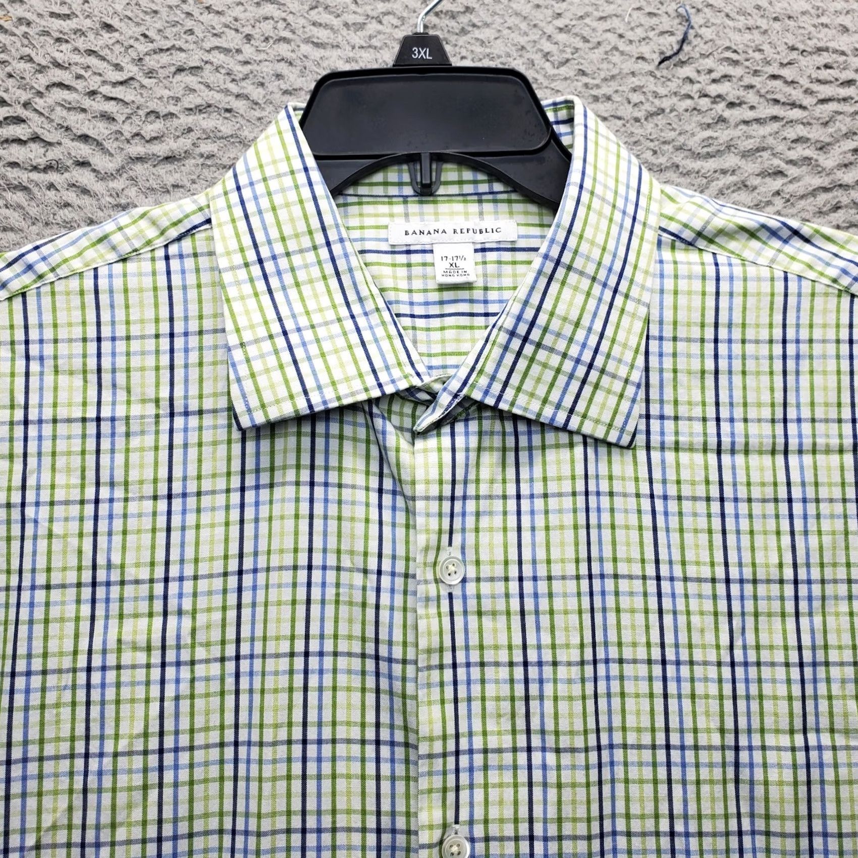 Banana Republic Banana Republic Dress Shirt Mens XL Multi Plaid Long Sleeve Collared Button Up Size 46R - 3 Thumbnail