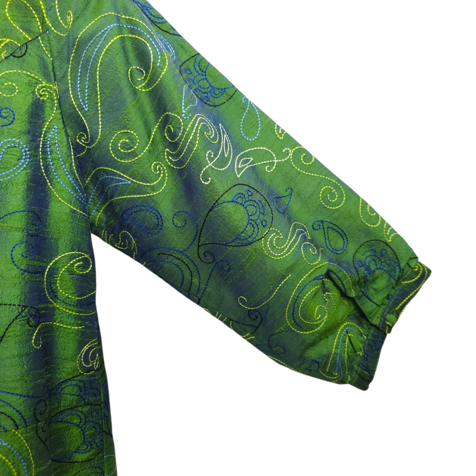 Other Bleu Bayou XL Paisley Silk Jacket Ruffle Lagenlook Fairycore Size XL / US 12-14 / IT 48-50 - 17 Thumbnail