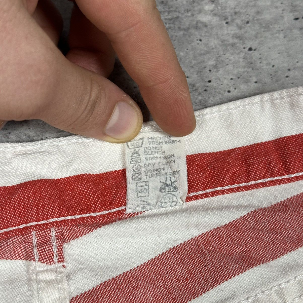 Armani × Vintage Armani Jeans Vintage Striper Red-White Metal Logo Women’s Size 29" - 8 Thumbnail