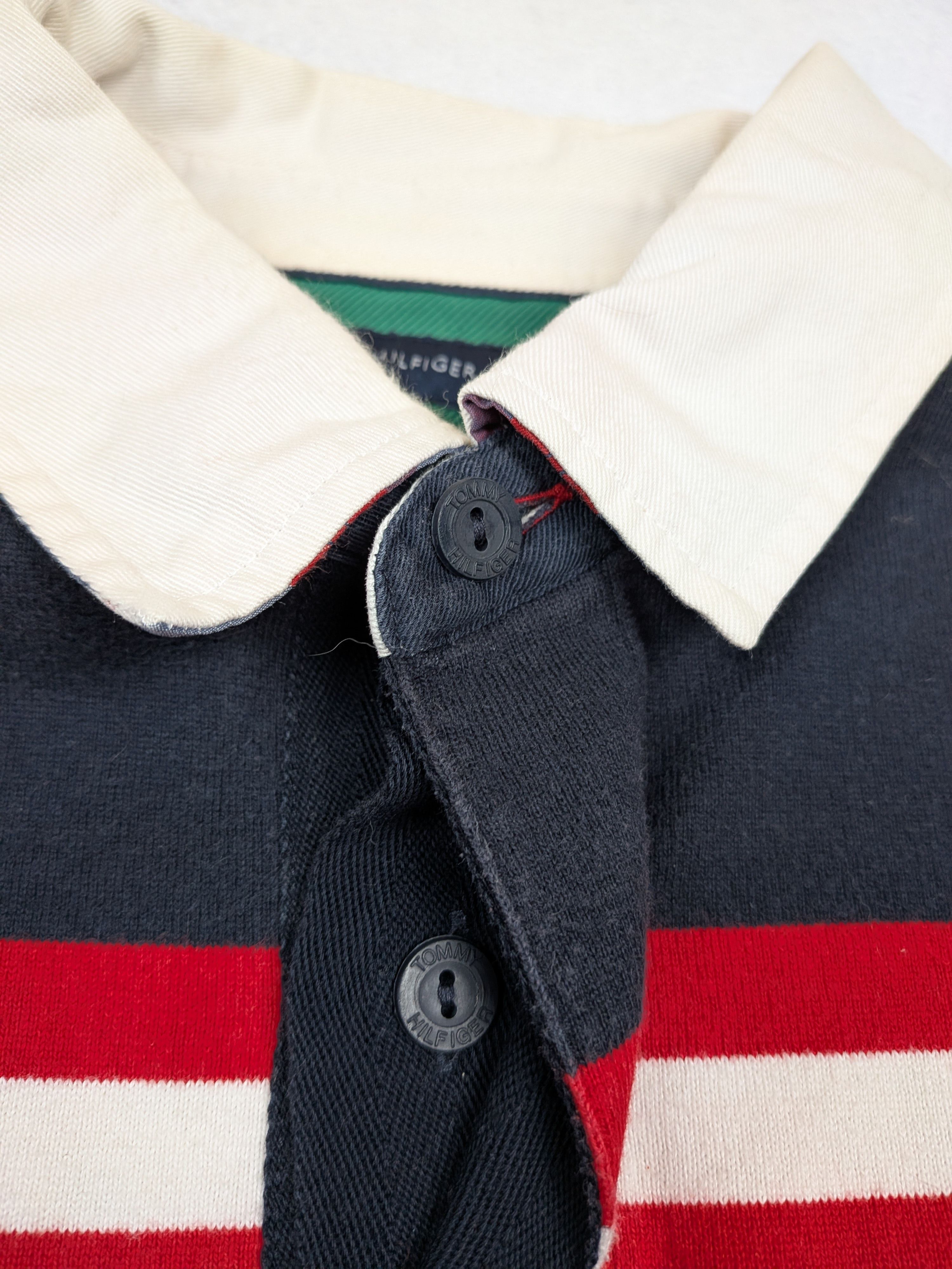 Tommy Hilfiger Tommy Hilfiger Vintage 2007 Rugby Shirt Striped Size L/XL Size US L / EU 52-54 / 3 - 7 Thumbnail