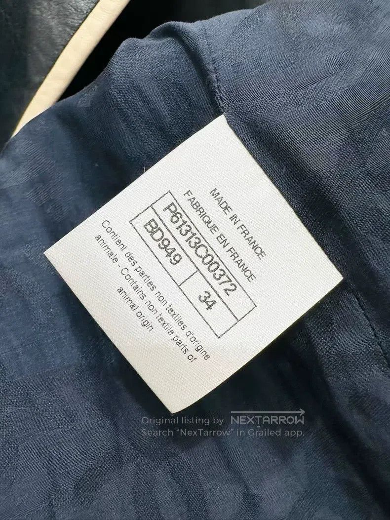 Chanel Chanel Beach series out-of-print dark blue leather jacket Size XXS / US 00 / IT 34 - 7 Thumbnail