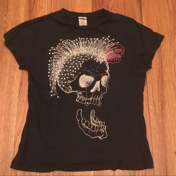 Ed Hardy Vintage Black Ed Hardy skull stone tee Shirt Top Size S / US 4 / IT 40 - 2 Thumbnail
