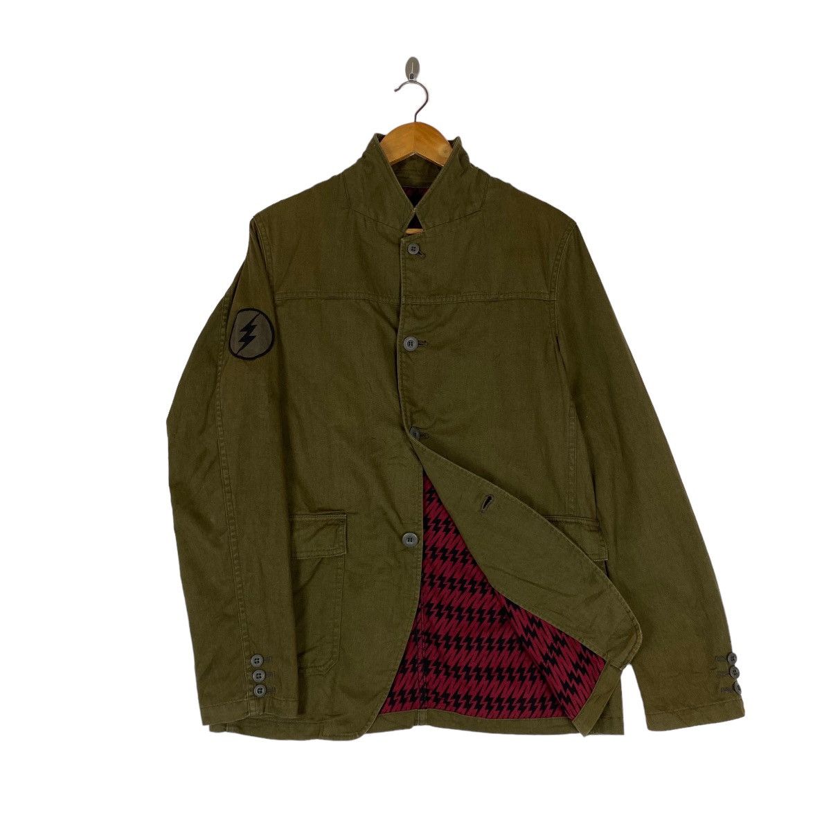 image of Nice Design Hysteric Glamour Fragment Design Style Jacket in Olive, Men's (Size Medium)