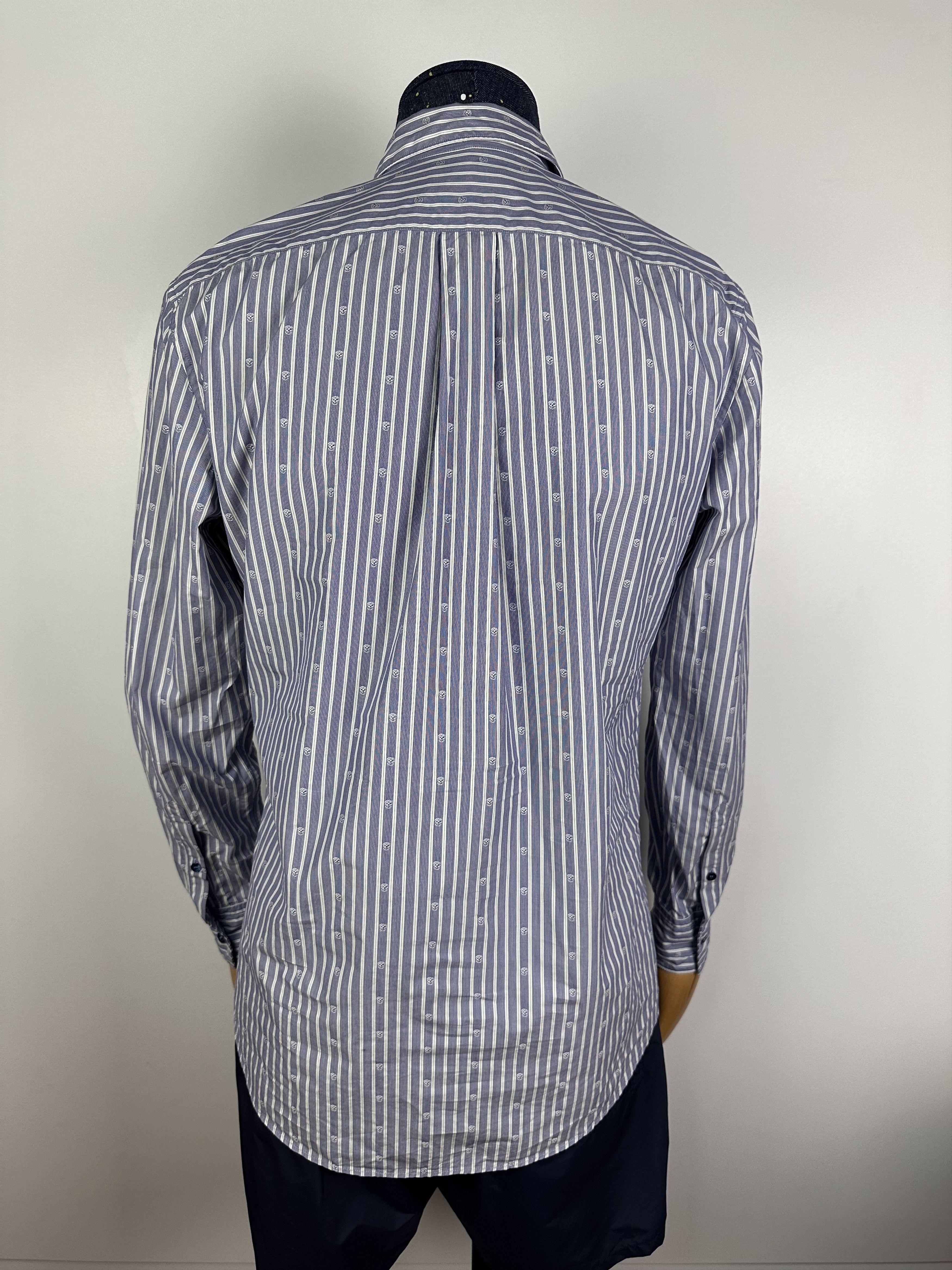 Alexander McQueen Alexander McQueen Skull Dress Shirt Long Sleeve Striped Size 48R - 7 Thumbnail
