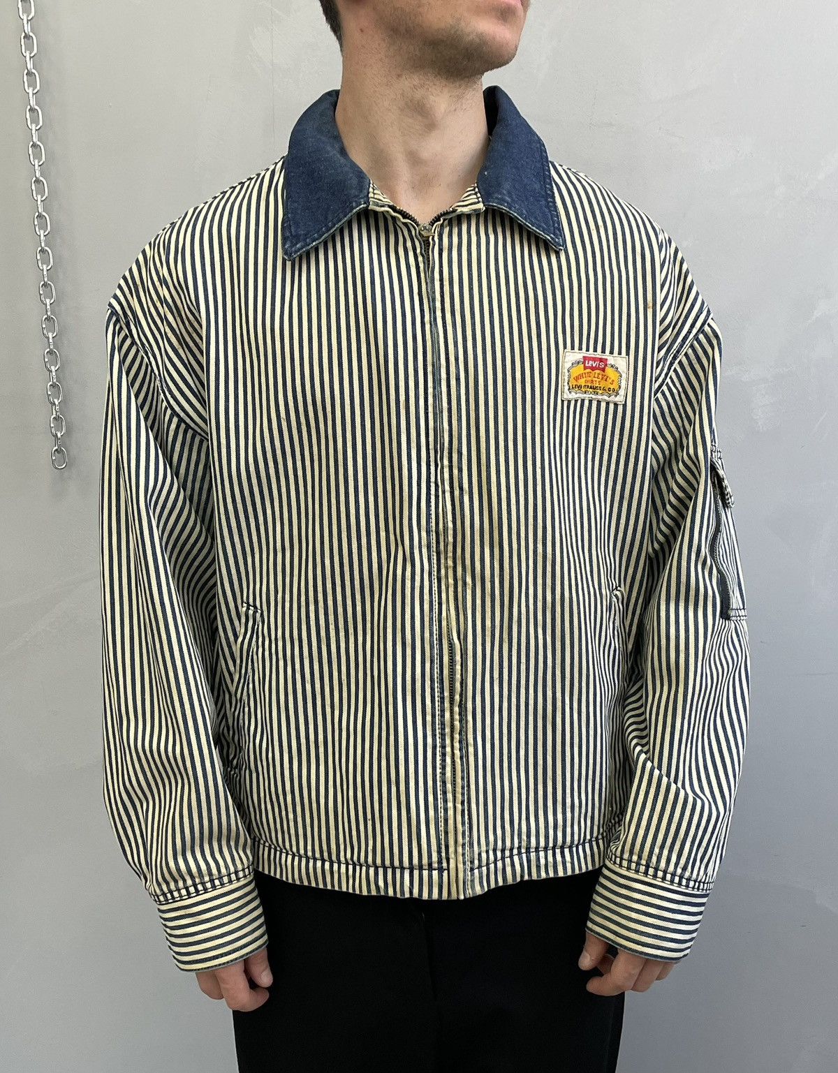 Levi's 90s vintage retro denim jacket japanese style Size US L / EU 52-54 / 3 - 2 Thumbnail
