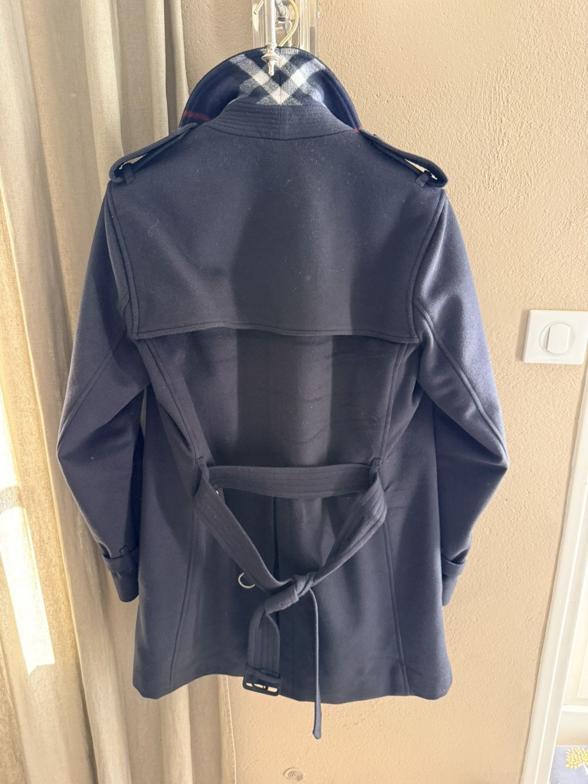 Burberry Burberry navy blue cashmere and wool trench coat IT48 Size US M / EU 48-50 / 2 - 13 Thumbnail