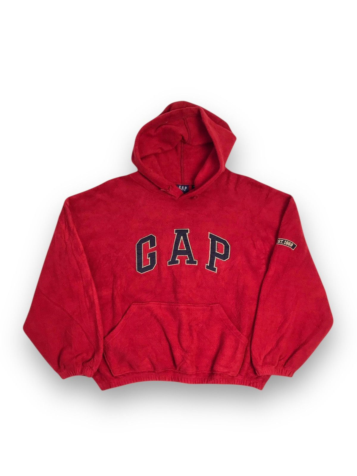 Gap GAP Big Embroidery Vintage Pullover Fleece Hoodie Size US XXL / EU 58 / 5 - 1 Thumbnail