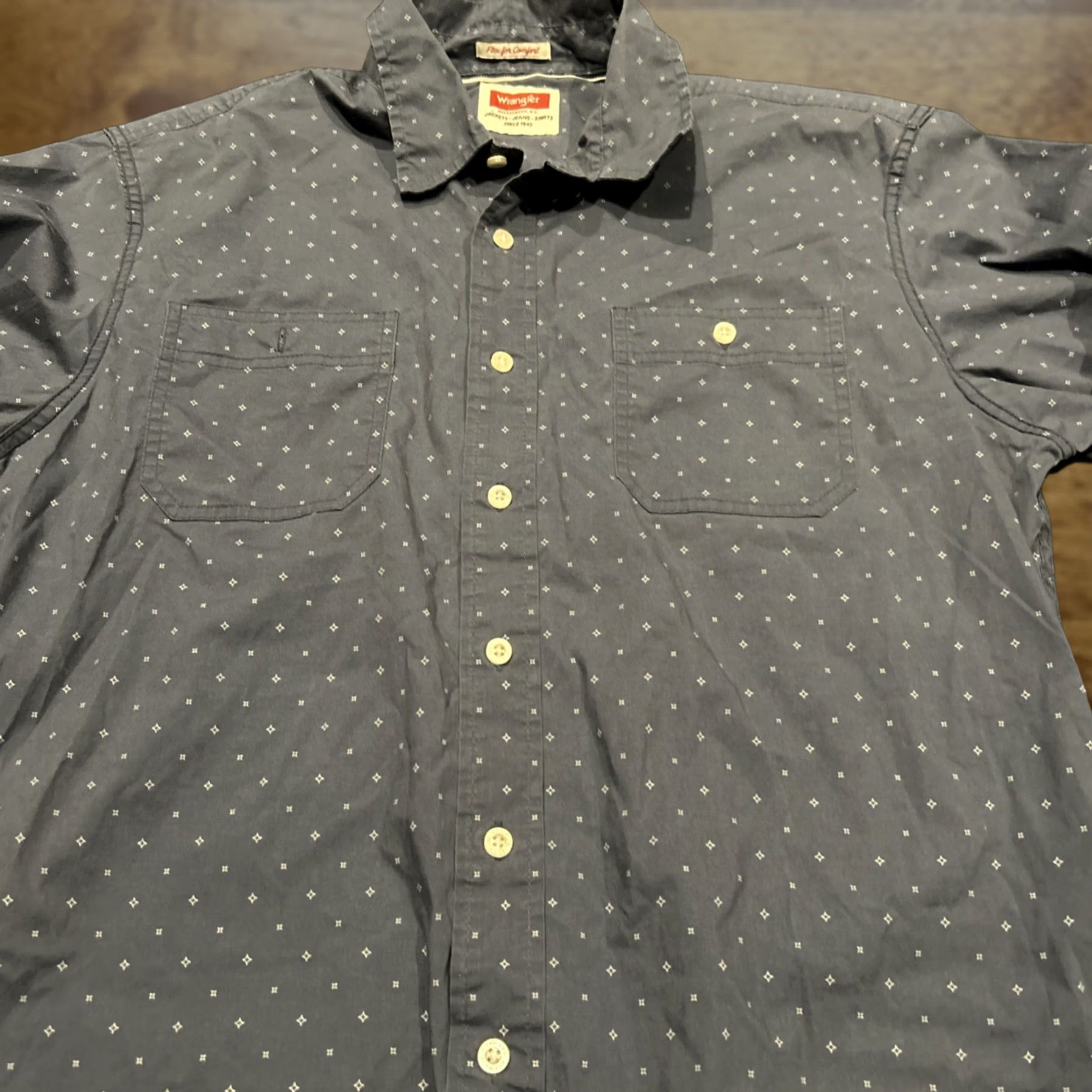Wrangler Wrangler Shirt Mens L Flex for Comfort Long Sleeve Men Navy Button A30 Size US L / EU 52-54 / 3 - 1 Thumbnail