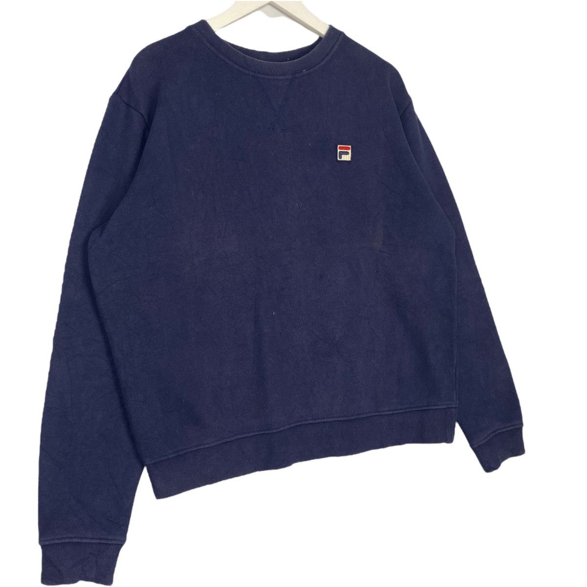Vintage Vintage Fila Sweatshirt Crewneck Patch Logo Navy Blue Size M Size US M / EU 48-50 / 2 - 3 Thumbnail