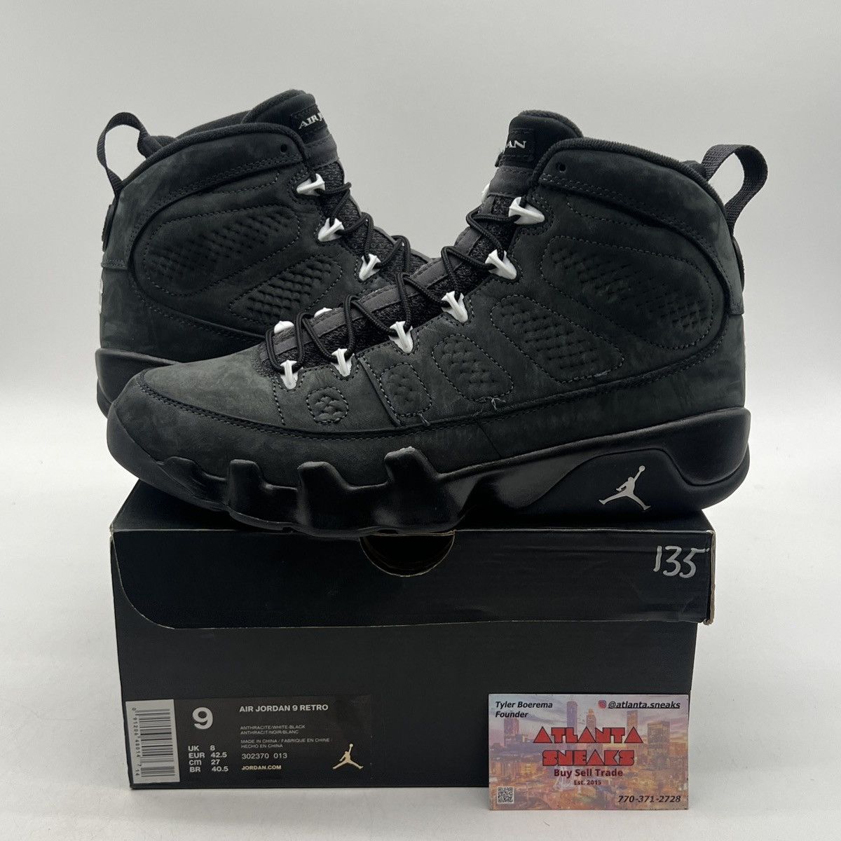 Jordan Brand Ari Jordan 9 anthracite Size US 9 / EU 42 - 1 Thumbnail