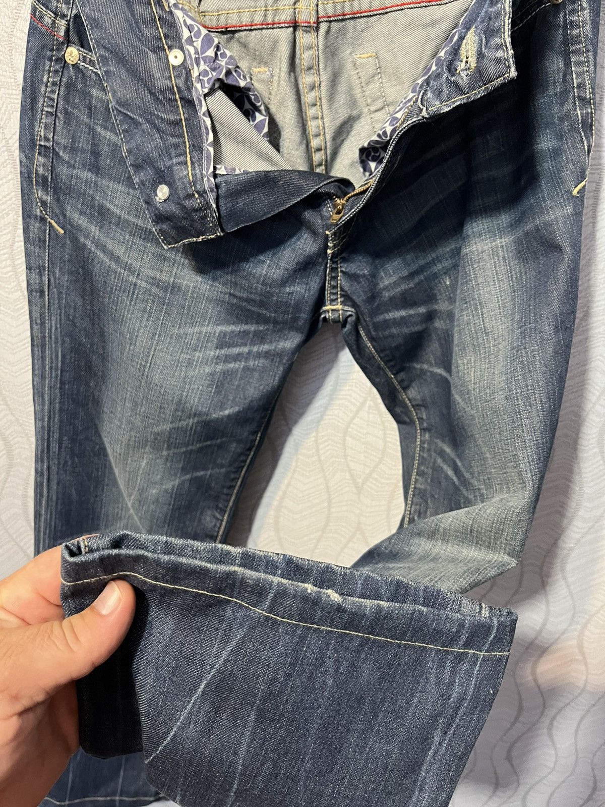 Japanese Brand Osaka Big Train Y2K Streetwear Japan Jeans Embroidered Logo Size US 30 / EU 46 - 14 Thumbnail
