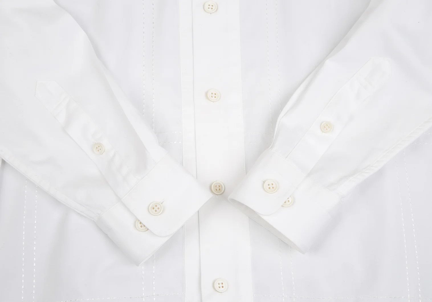 Issey Miyake Front Check Stitch Shirt in White Size US XS / EU 42 / 0 - 7 Thumbnail