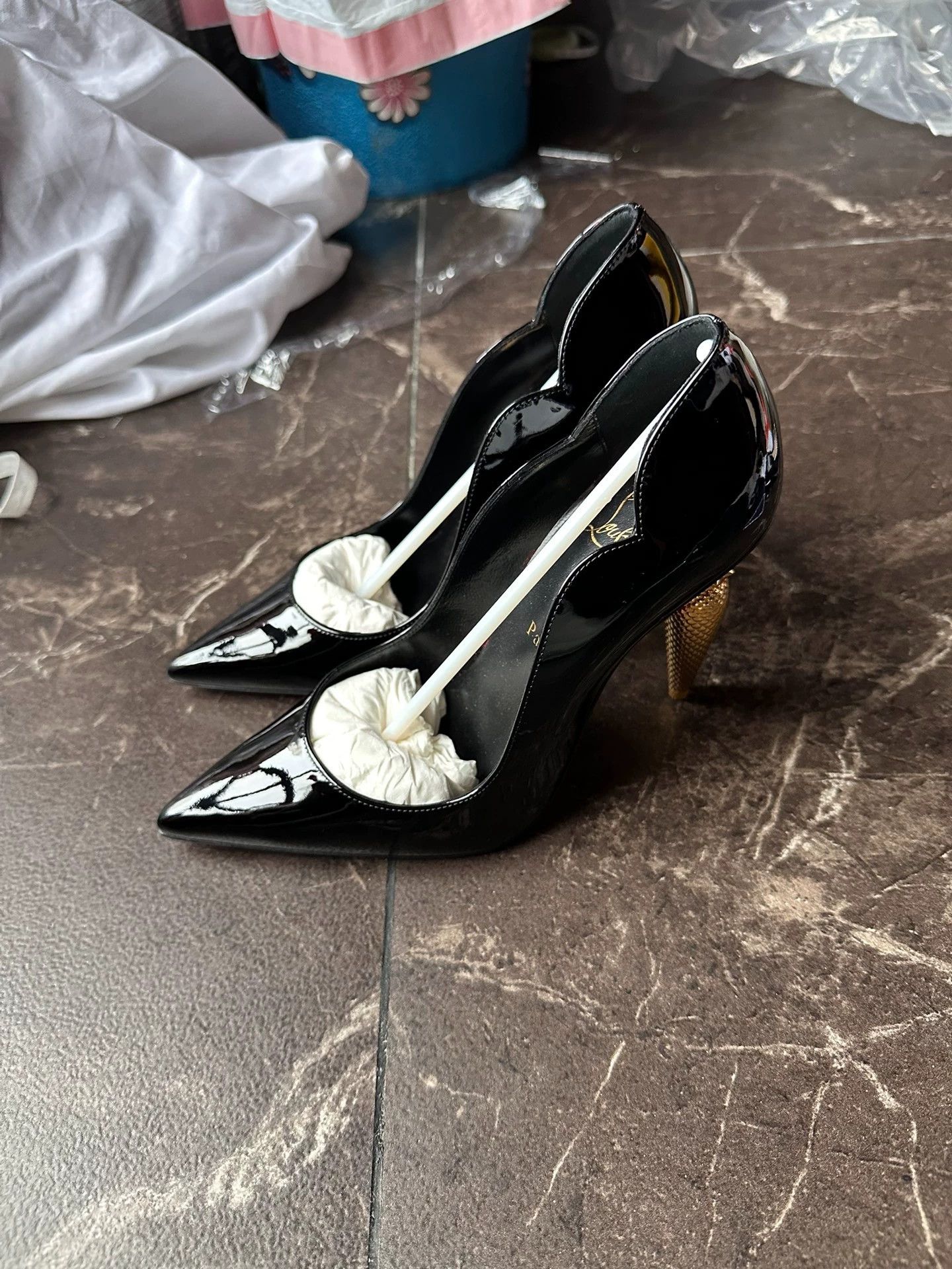 Christian Louboutin Christian Louboutin Lipstick-Shaped Heel Black Patent Leather 36 Size US 5.5 / IT 35.5 - 1 Thumbnail