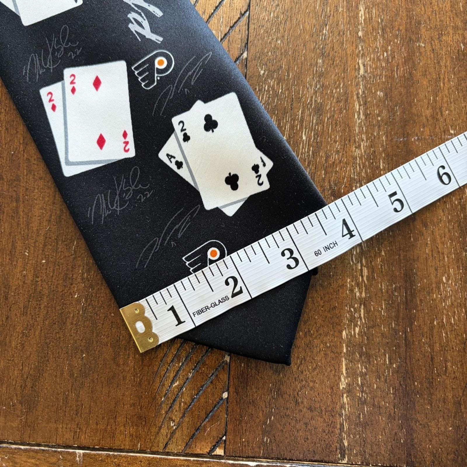 Vintage Philadelphia Flyers Tie Mens Hockey Deuces Wild Playing Card Size ONE SIZE - 10 Thumbnail