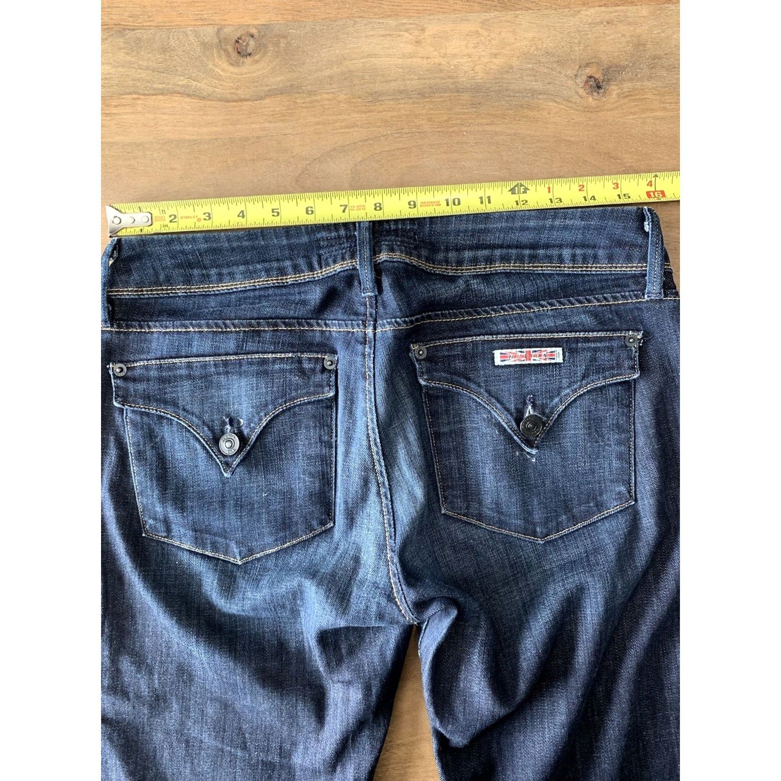 Hudson VINTAGE Hudson Skinny Jeans Womens 30 31x30 Embroidered Flap Pocket USA Jeans Denim Blue Cotton Size 30" / US 8 / IT 44 - 5 Thumbnail