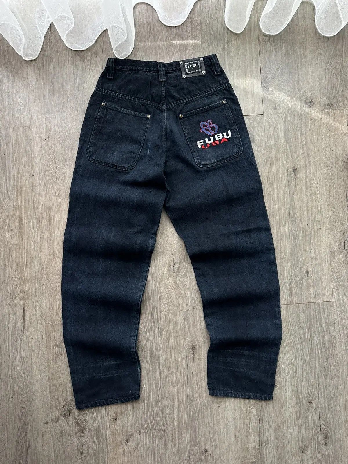 Fubu × Vintage Vintage Fubu Denim Blue Baggy Jeans Pants Big Logo USA Size US 32 / EU 48 - 2 Thumbnail