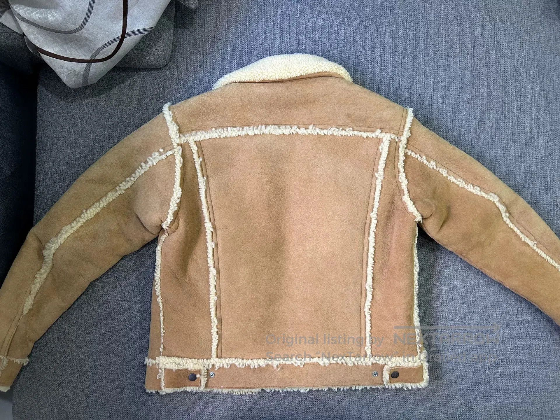 Jelado jelado leather shearling lined jacket. Size US M / EU 48-50 / 2 - 3 Thumbnail