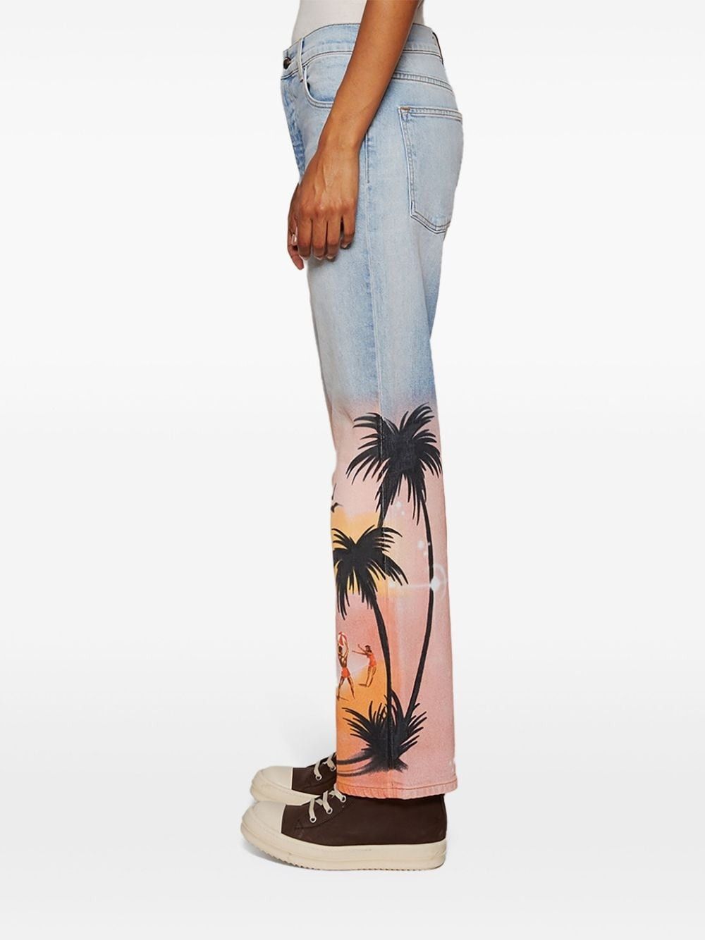 Amiri o1s1wg110625 Resort Club Straight Jeans in Multicolor Size 25" / US 0 / IT 36 - 4 Thumbnail