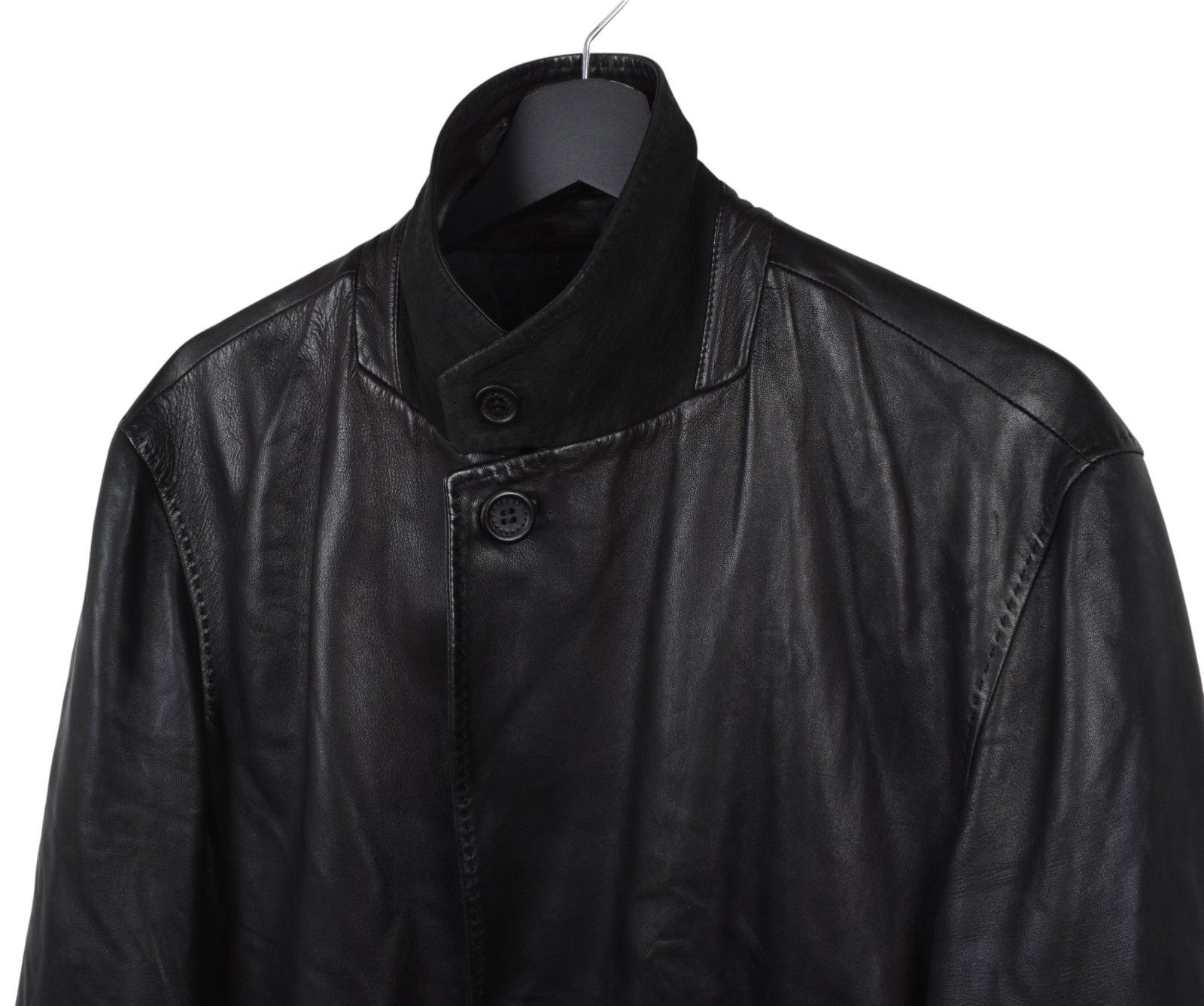 Ermenegildo Zegna Ermenegildo Zegna Leather Men Coat Size IT50-L, S1778 Size US L / EU 52-54 / 3 - 3 Thumbnail
