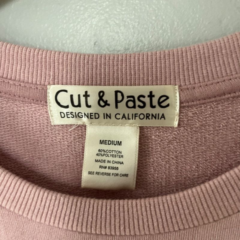 Designer Cut & Paste Pink Sweatshirt Medium Size M / US 6-8 / IT 42-44 - 6 Thumbnail