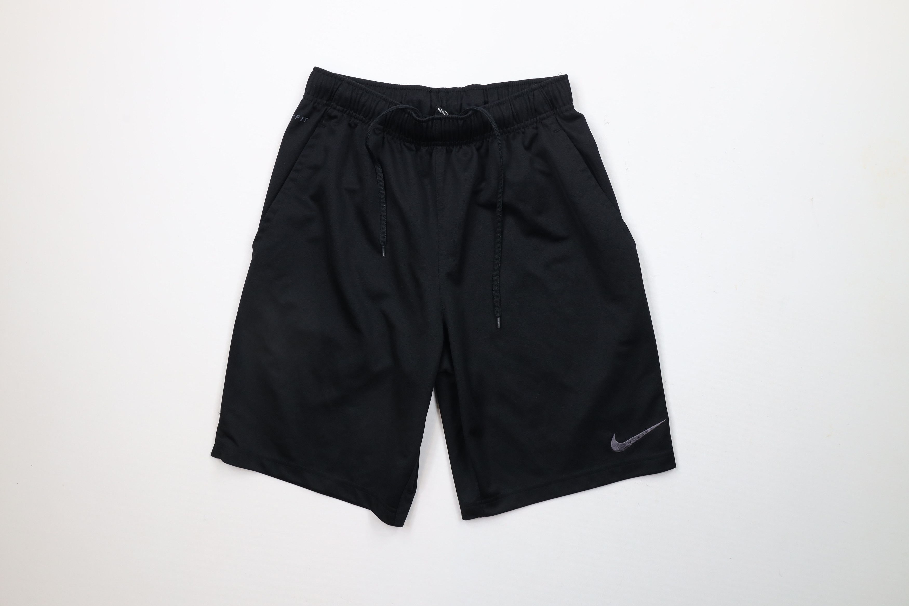 Nike × Vintage Vintage Nike Big Swoosh Above Knee Training Shorts Black Size US 30 / EU 46 - 1 Thumbnail