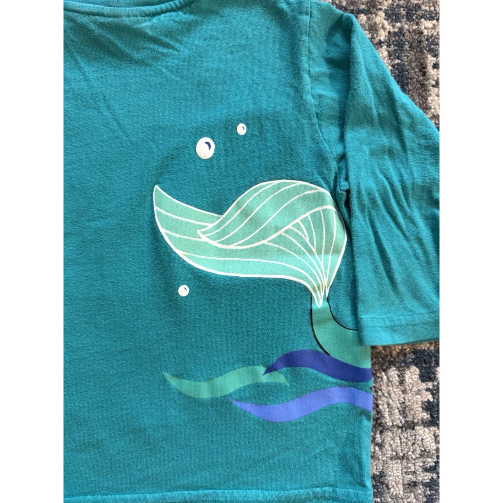 Disney VINTAGE Disney The Little Mermaid Long Sleeve T Shirt 5-6 Girls Teal Cotton Blend 1990s Sportswear/Beach Movie Promo Size US S / EU 44-46 / 1 - 6 Thumbnail